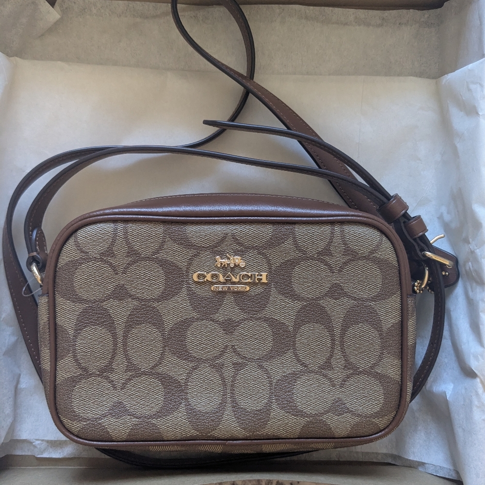 Brown Coach Mini Jamie Camera Bag